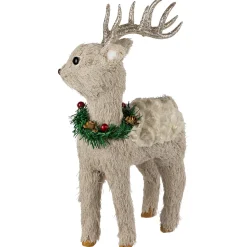 Sale Woodland Reindeer with Wreath Christmas Figure - 13.75