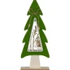 Outlet Woodland Tree with Reindeer Scene Wooden Christmas Decoration - 12" Trees