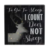 Best 8"x8" LED Lighted Fiber Optic Deer “To Go to Sleep I Count Deer Not Sheep” Wall Art Decoration Door