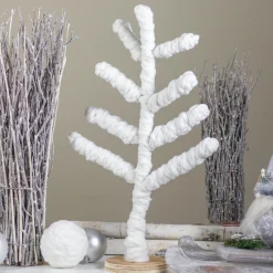 Yarn Wrapped Christmas Tree - 19.5" - White Trees