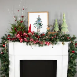 Yorkville Pine, Twig and Pinecone Artificial Christmas Garland - 9' x 12" - Unlit Unlit