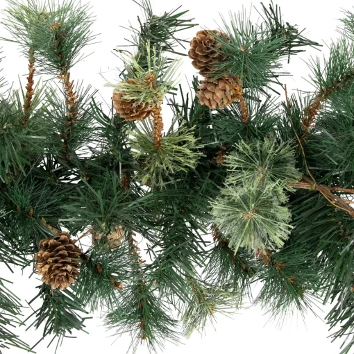 Yorkville Pine, Twig and Pinecone Artificial Christmas Garland - 9' x 12" - Unlit Unlit
